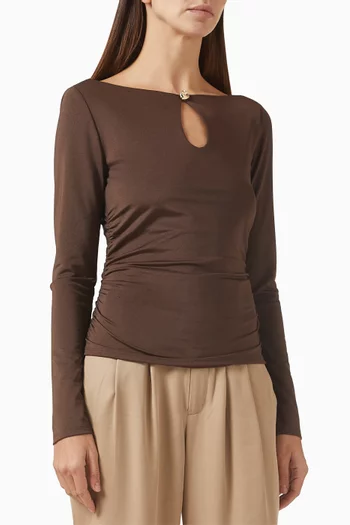 Aubrey Keyhole Top in Nylon
