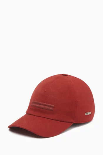 Oasi Lino Baseball Cap in Linen