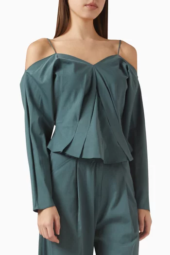 Cold-shoulder Top in Cotton-blend