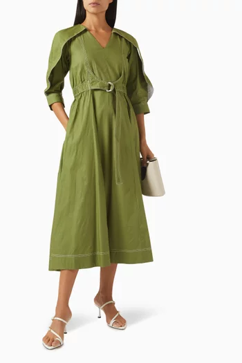 Logan Belted Midi Dress