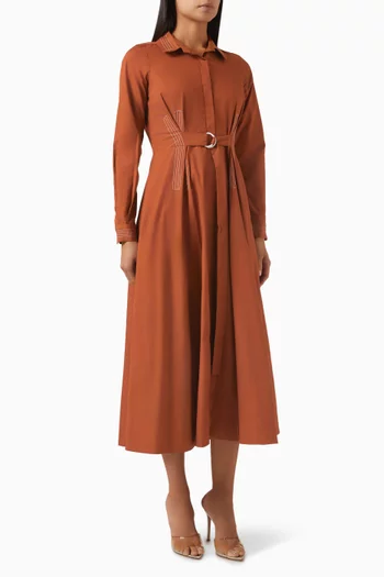 Maja Belted Midi Dress