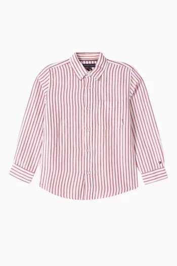 Striped Shirt in Linen Blend