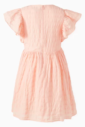 Textured Fit-and-Flare Dress