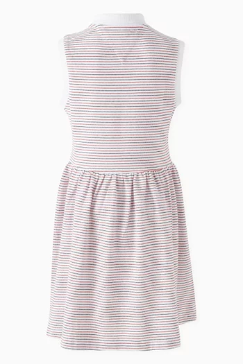Sleeveless Polo Dress in Cotton-blend