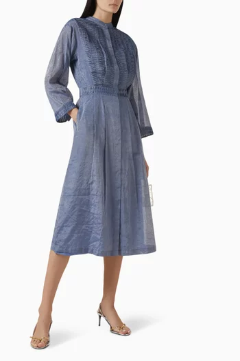 Moonstone Pintuck Shirt Dress