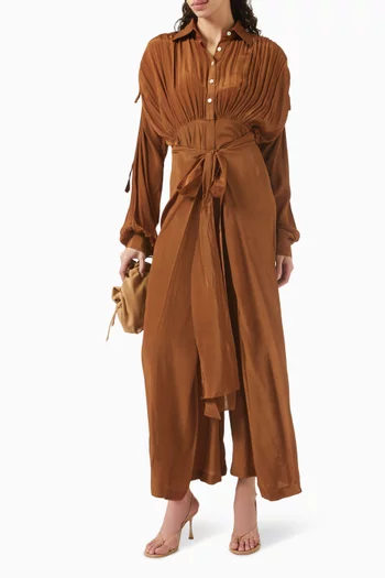 Overlap Jumpsuit in Crepe