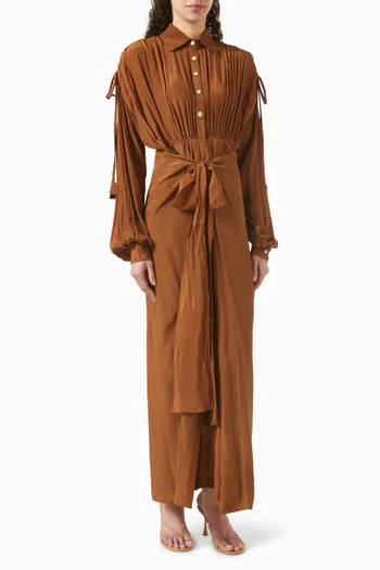 Overlap Jumpsuit in Crepe
