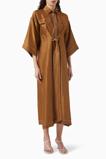 Shirt Dress in Chanderi