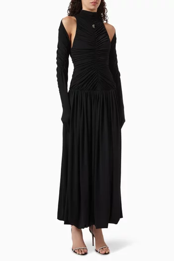 Inner Sanctum Maxi Dress in Stretch Crepe
