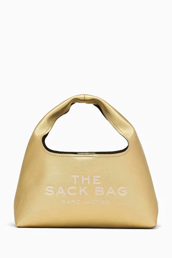 The Mini Sack Bag in Metallic Leather