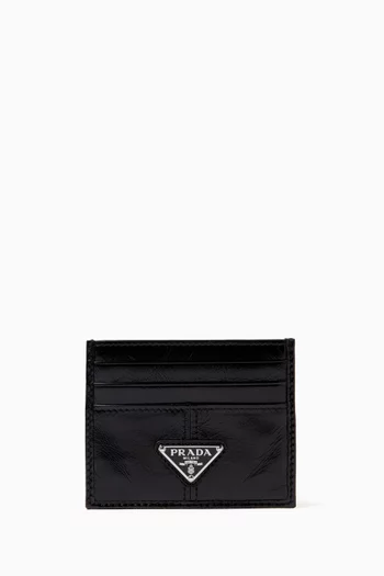 Logo Card Holder in Leather