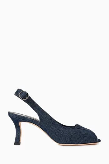 Lonike 70 Slingback Sandals in Denim-chambray