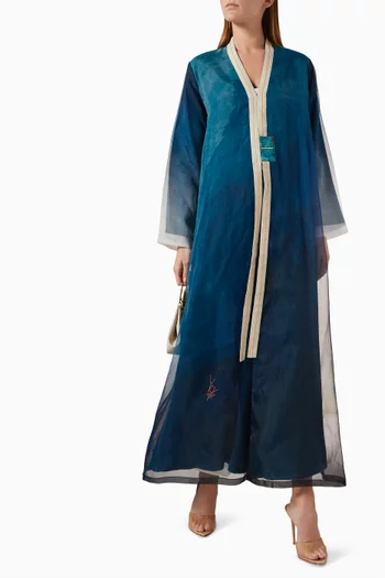 Embroidered Abaya in Organza