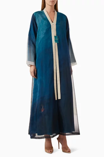 Embroidered Abaya in Organza
