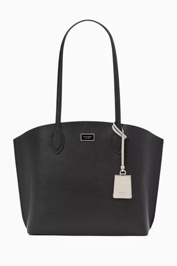 Large Suite Open Tote Bag in Leather