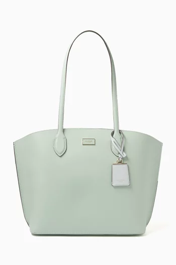 Large Suite Open Tote Bag in Leather