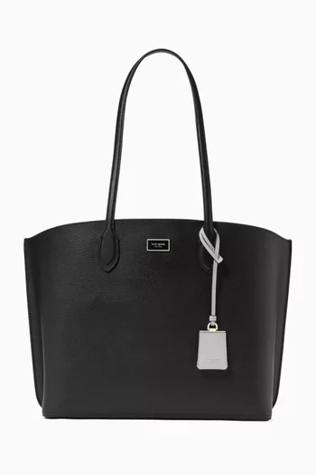 Large Suite Open Tote Bag in Leather