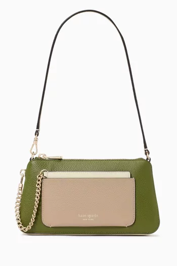 Ava Colour-block Pochette in Leather