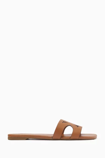 Duo Slides in Leather
