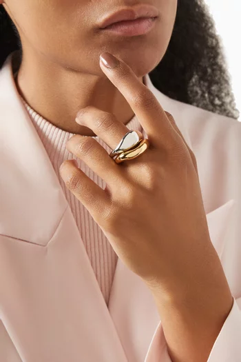 Molten Stacking Rings in Brass