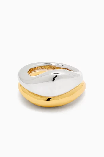 Molten Stacking Rings in Brass