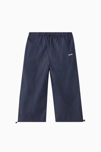 Wide-leg Pants in Cotton-poplin