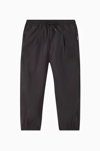 Tapered-leg Pants in Cotton-nylon