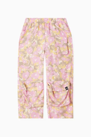 Printed Cargo Pants in Lyocell
