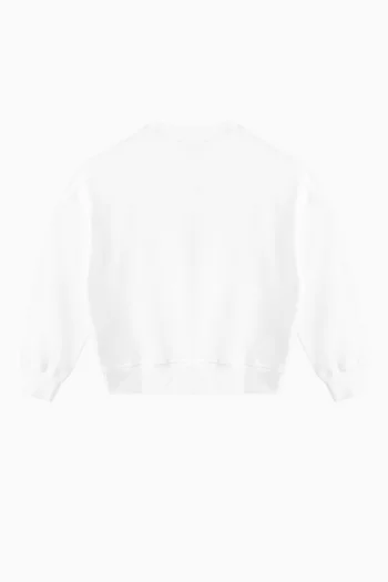 Beaded Logo Sweatshirt in Cotton-jersey