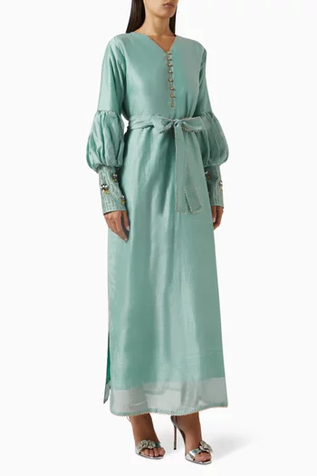 فستان لوتشيا طويل بحزام