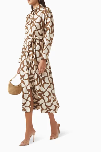 Ileana Maxi Shirtdress in Silk