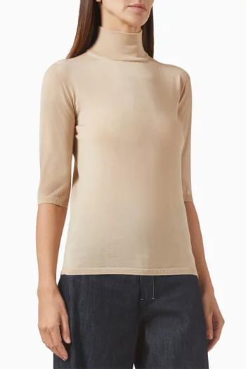 Turtleneck Sweater in Wool-knit