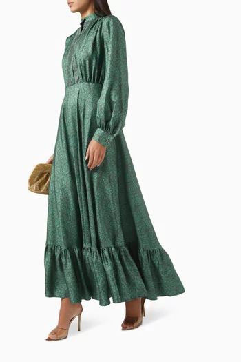 Zaira Maxi Dress in Silk