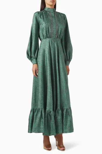Zaira Maxi Dress in Silk
