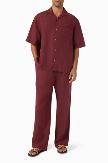 Pierre Short-sleeve Shirt in Linen