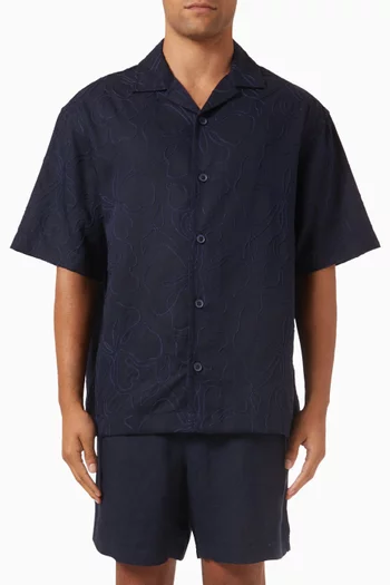 Eugene Embroidered Shirt in Tencel