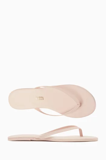 Solids Flip-Flop Sandals in Leather