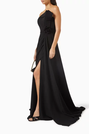 Strapless Gown in Crepe