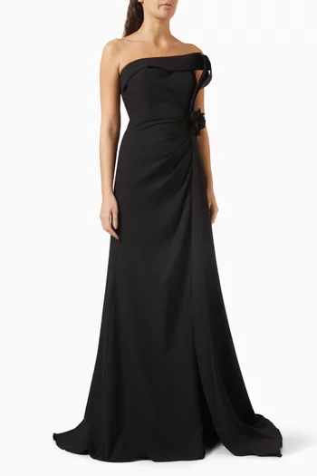 Strapless Gown in Crepe