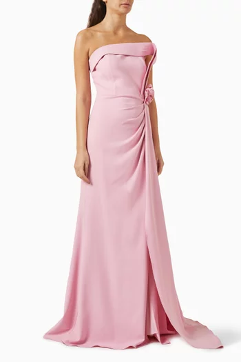 Strapless Gown in Crepe