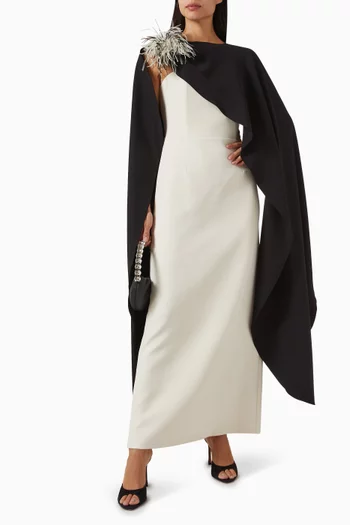 Cape & Dress Set in Crepe