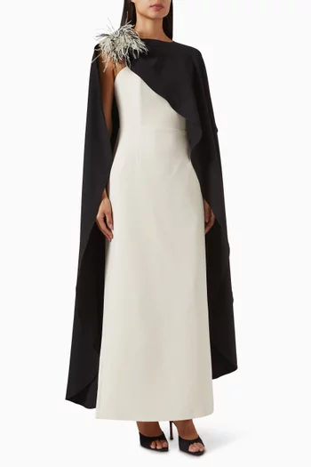 Cape & Dress Set in Crepe