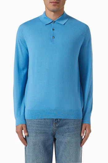 Polo Sweater in Merino-silk