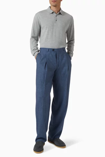 Polo Sweater in Merino-silk