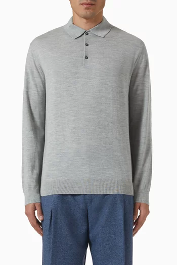 Polo Sweater in Merino-silk