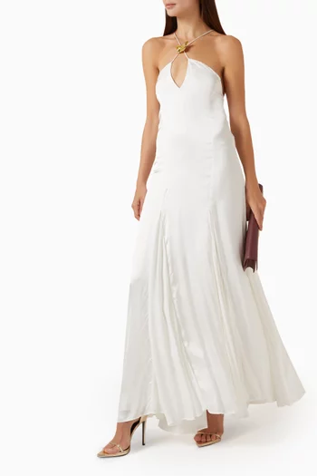Como Butterfly Maxi Dress in Viscose