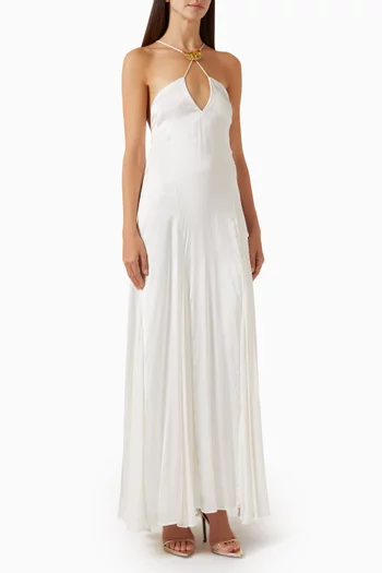 Como Butterfly Maxi Dress in Viscose