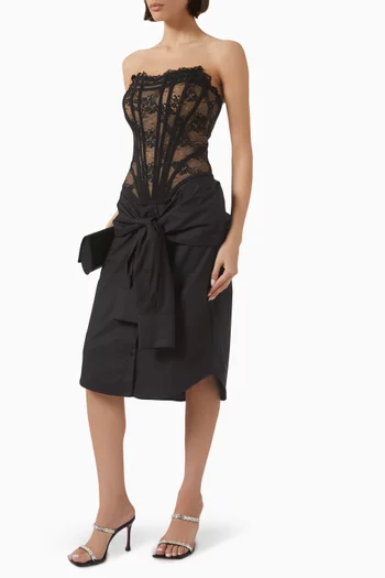 Bustier Mini Dress in Lace