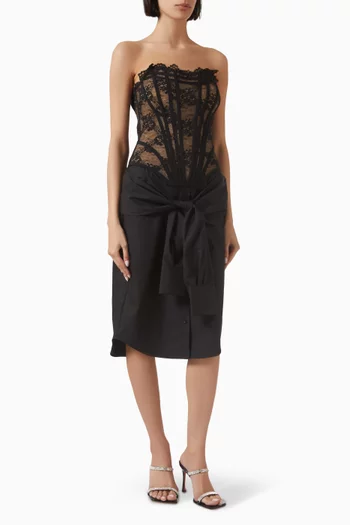 Bustier Mini Dress in Lace