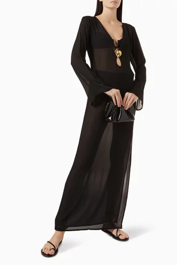 Hotline Heart Maxi Dress in Viscose
